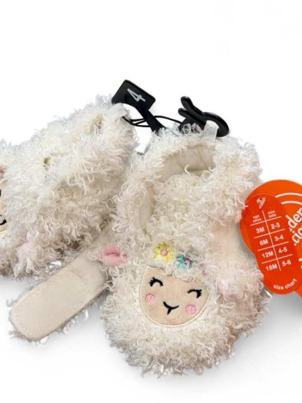 NWT Wonder Nation Lamb Slippers Size 4-4.5
